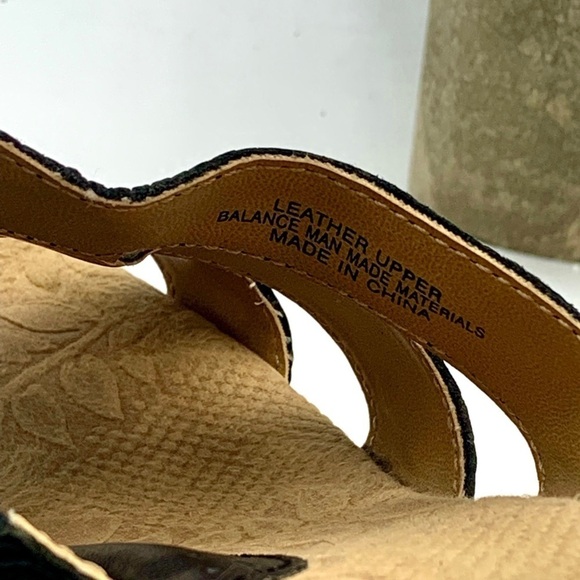 BOC (Born of Concept) Black Cork Wedge Platform‎ Sandal, Sz 8 - Picture 10 of 10